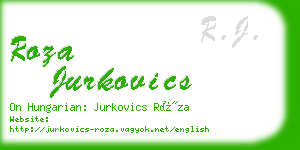 roza jurkovics business card